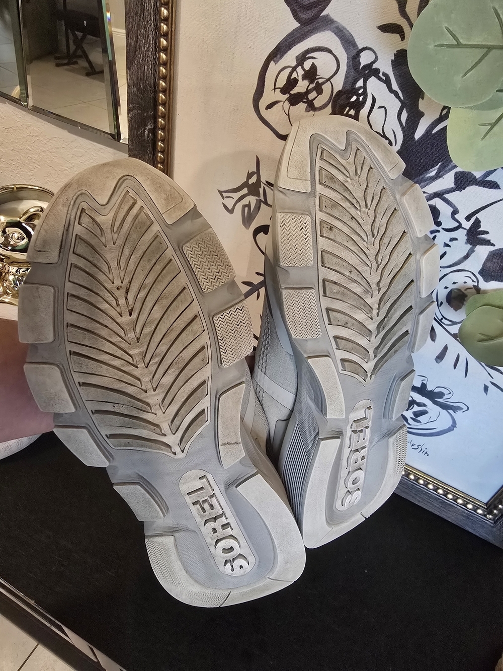 Sorel Kinetic Rush Ripstop Fabric Sneakers in Dove Grey Women's 9 - Picture 11 of 11